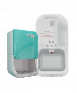 Contactless hand disinfection devices